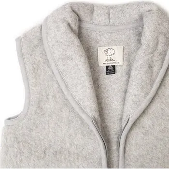 Dámská vesta Vlnka Vlněná vesta Merino s límcem světle šedá velikost oblečení XXL