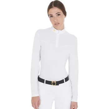 EQUESTRO Závodní triko mesh Equestro, bílá XL