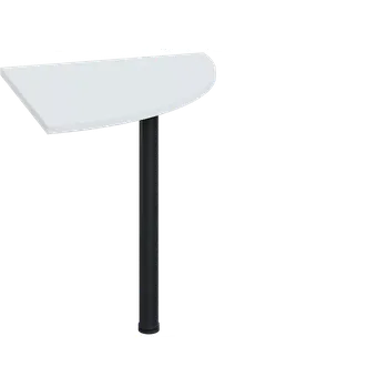 Stolová podnož LS 27 - 7 deska spojovací, kovová podnož černá, síla desky 25 mm, široká 700 mm, bílá