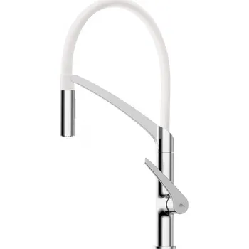 Vodovodní baterie Rubineta - Dřezová baterie ULTIMA U-50 - bílá/chrom OLBAU50WT