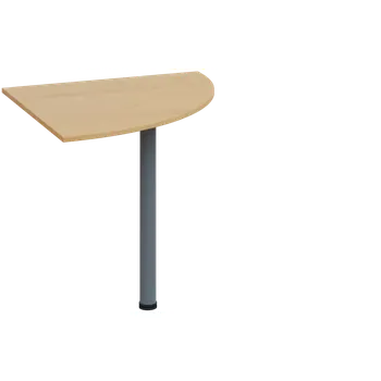 Stolová podnož ES 28 - 8 deska spojovací, kovová podnož stříbrná, síla desky 25 mm, široká 800 mm, javor horský