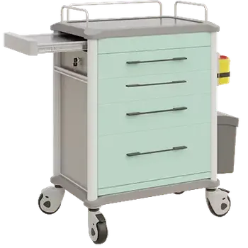 OVM - 24 vozík zdravotnický 4-zásuvkový, zelená