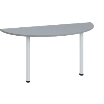 Stolová podnož LJC 2 - 160 přístavba jednací, kovová podnož bílá, síla desky 25 mm, široká 1600 mm, šedá