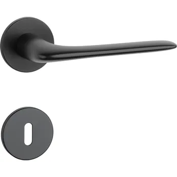 Dveřní kování AS - VIOLA - R 5S rozety BB, klika/klika BS - Černá matná