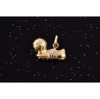 Přívěsek Zlatý přívěsek kopačka s míčem P034, Au 585/1000 14kt, 0,75g (14kt,váha 0,75g)