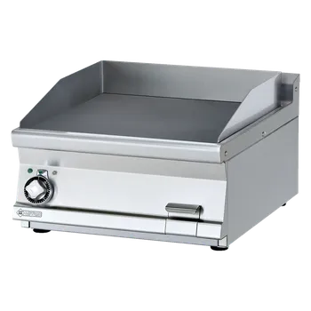 Kuchyňský gril Grilovací deska 59x52 elektrická chromovaná hladká bez podestavby 400 V | RM - FTLT-76ETS
