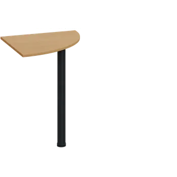 Stolová podnož ES 26 - 6 deska spojovací, kovová podnož černá, síla desky 25 mm, široká 600 mm, buk Royal