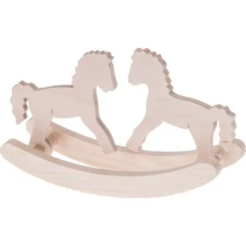 Svatební dekorace Dřevěni houpací koníci - pohyblivý