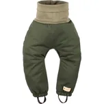 Dětské rostoucí zimní softshellové kalhoty s beránkem Monkey Mum® - Khaki mysliveček 98/104