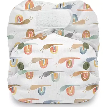 Plenkové kalhoty Thirsties Natural Newborn AIO na SZ - Rainbow snail