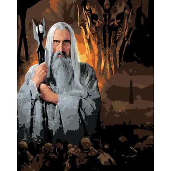 ZUTY Malování podle čísel - SARUMAN A SAURON (PÁN PRSTENŮ) Rozměr: 40x50 cm, Rámování: bez rámu a bez vypnutí plátna
