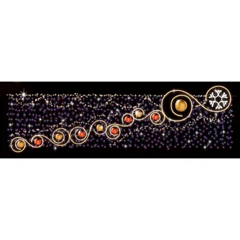 Vánoční osvětlení Polamp POL-1303 - 2D dekorace - Převisy - 150 x 600 cm