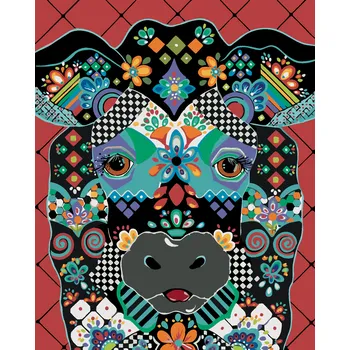 ZUTY Malování podle čísel - KRÁVA (JONNA JAMES) Rozměr: 40x50 cm, Rámování: bez rámu a bez vypnutí plátna