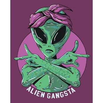 ZUTY Malování podle čísel - ALIEN GANGSTA Rozměr: 40x50 cm, Rámování: bez rámu a bez vypnutí plátna