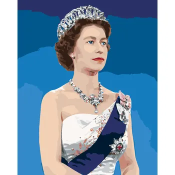 ZUTY Malování podle čísel - MLADÁ KRÁLOVNA ALŽBĚTA II. Rozměr: 40x50 cm, Rámování: bez rámu a bez vypnutí plátna