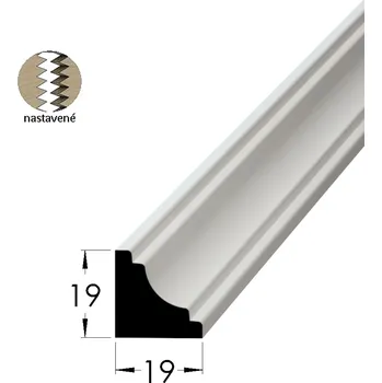 Stropní lišta Rohová vnitřní lišta - RVA 1919 SM /240 nast.