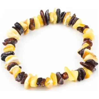Náramek Jantarový náramek - zebrovaný