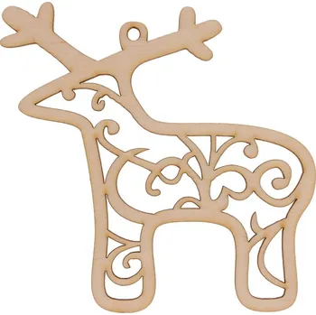 Vánoční dekorace Dřevěná vánoční ozdoba dekorace s motivem Sob galanteriadrew