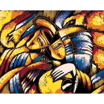 ZUTY Malování podle čísel - ABSTRAKTNÍ TVÁŘ ŽENY Rozměr: 40x50 cm, Rámování: bez rámu a bez vypnutí plátna