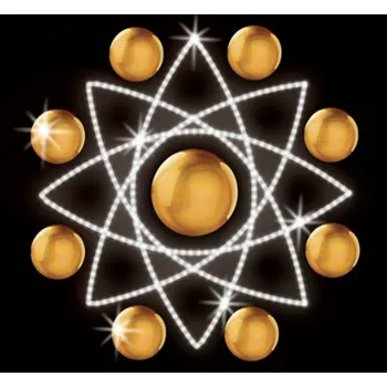 Vánoční světelný řetěz Polamp POL-0092B-2 - 2D dekorace - Vločka - Ø 100 cm
