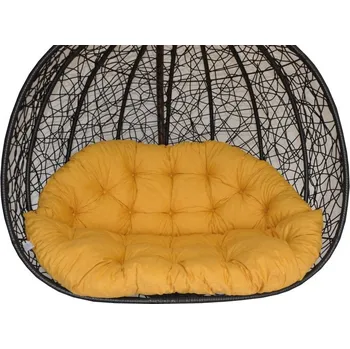 Podsedák Polstr na závěsnou houpačku Double - látka žlutý melír