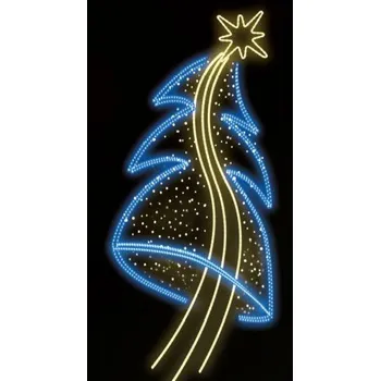 Vánoční světelný řetěz Polamp POL-1252 - 2D dekorace - Ozdoba sloupů - 300 x 100 cm