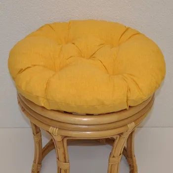 Podsedák Nábytek PEGAS Polstr na ratanovou taburetku průměr 40 cm - žlutý melír