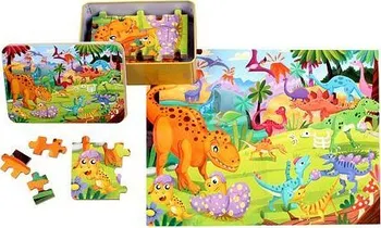 Puzzle Merco Dinosaurus v plechové krabičce 100 dílků