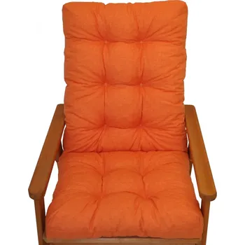 Podsedák Nábytek PEGAS Polstr na zahradní křeslo s mašlí - látka oranžový melír
