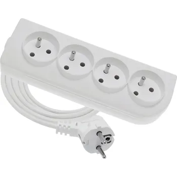 Elektrická zásuvka Elgotech Prodlužovací přívod PSN-406/16A - 4x zásuvka H05VV-F 3x1,5 16A 250V 6m bílá