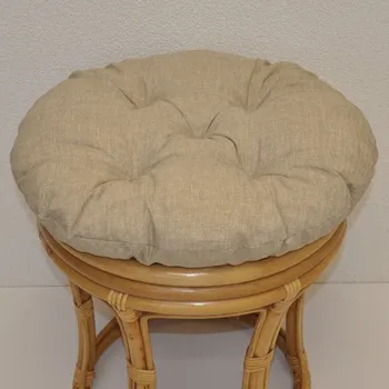 Podsedák Nábytek PEGAS Polstr na ratanovou taburetku průměr 40 cm - tmavě béžový melír