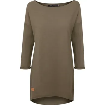 Dámské šaty Dámské teplákové mikino-šaty DRESSY KHAKI - ČESKÁ VÝROBA - MDRKHM