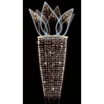 Vánoční světelný řetěz Polamp POL-1020 - 3D dekorace - Ozdoba sloupů - 300 x 100 cm