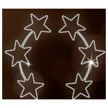 Vánoční světelný řetěz Polamp POL-0530 - 2D dekorace - Symetrické ozdoby sloupů - 130 x 130 cm