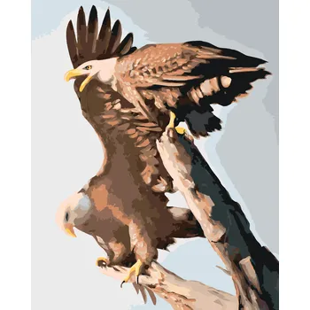 ZUTY Malování podle čísel - ORLÍ PÁR (D. RUSTY RUST) Rozměr: 40x50 cm, Rámování: bez rámu a bez vypnutí plátna