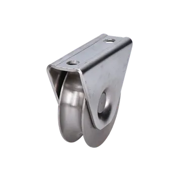 Pojezdové kolečko Nerezové pojezdové kolo ø58 mm s konzolou, U drážka ø16 mm, nerez AISI304