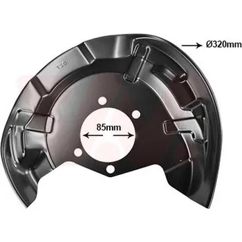 Brzdový kotouč Ochranný plech proti rozstřikování, brzdový kotouč VAN WEZEL 3391373