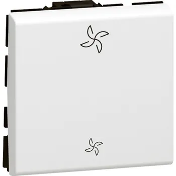 vypínač LEGRAND Ovladač MOSAIC 077027L vent. 2M bílá 077027L