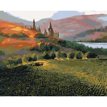 ZUTY Malování podle čísel - BLUDIŠTĚ PŘED BRADAVICEMI (HARRY POTTER) Rozměr: 40x50 cm, Rámování: vypnuté plátno na rám