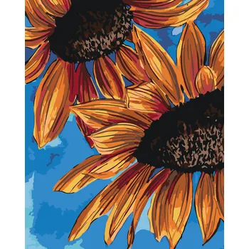 ZUTY Malování podle čísel - SLUNEČNICE A NEBE (ALEXANDRIA GILBERT) Rozměr: 40x50 cm, Rámování: bez rámu a bez vypnutí plátna
