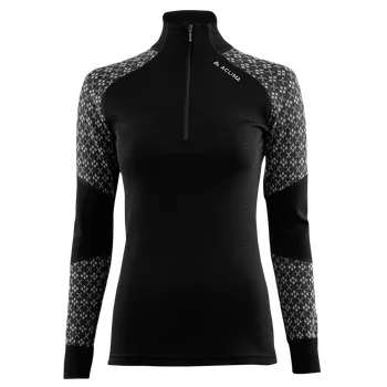 Dámský svetr Aclima Dámský vlněný pulovr DesignWool Glitre Mock Neck Women 105536 Barva: červená, Velikost: M