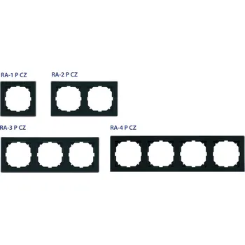 vypínač Timex Rámečky - série Prestige barva: černá - 2-rámeček