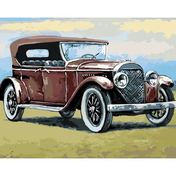 ZUTY Malování podle čísel - RETRO AUTO Rozměr: 40x50 cm, Rámování: bez rámu a bez vypnutí plátna