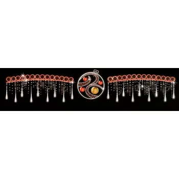 Vánoční světelný řetěz Polamp POL-1311 - 2D dekorace - Převisy s ornamentem - 120 x 600 cm