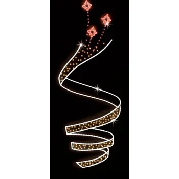 Vánoční světelný řetěz Polamp POL-1704 - 2D dekorace - Ozdoba sloupů - 225 x 80 cm