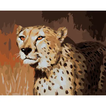 ZUTY Malování podle čísel - POHLED GEPARDA (D. RUSTY RUST) Rozměr: 40x50 cm, Rámování: bez rámu a bez vypnutí plátna