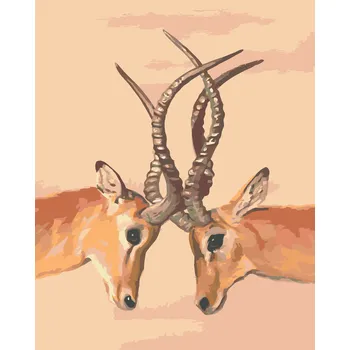 ZUTY Malování podle čísel - ANTILOPA (D. RUSTY RUST) Rozměr: 40x50 cm, Rámování: bez rámu a bez vypnutí plátna