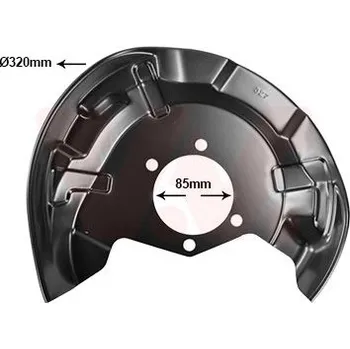 Brzdový kotouč Ochranný plech proti rozstřikování, brzdový kotouč VAN WEZEL 3391374