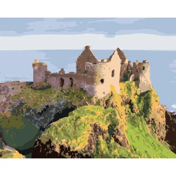 ZUTY Malování podle čísel - ZŘÍCENINY A MOŘE, IRSKO (TED DAVIS) Rozměr: 40x50 cm, Rámování: vypnuté plátno na rám