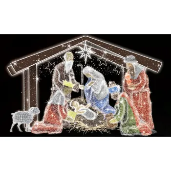Vánoční osvětlení Polamp POL-1951M - 3D dekorace - Betlém - 250 x 400 cm
